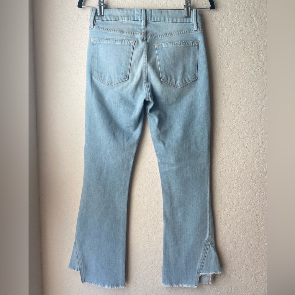 Frame Le Crop Mini Boot Denim Blue Light Wash Jeans ~ Size 24 - Picture 5 of 12
